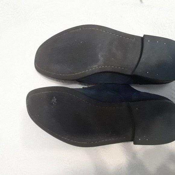 JOHN VARVATOS Double Monk Shoes Blue Suede - Picture 8 of 10